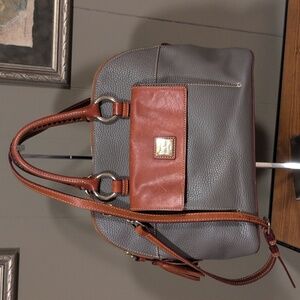 Dooney & Bourke Gray and Tan Satchel